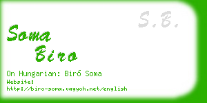 soma biro business card